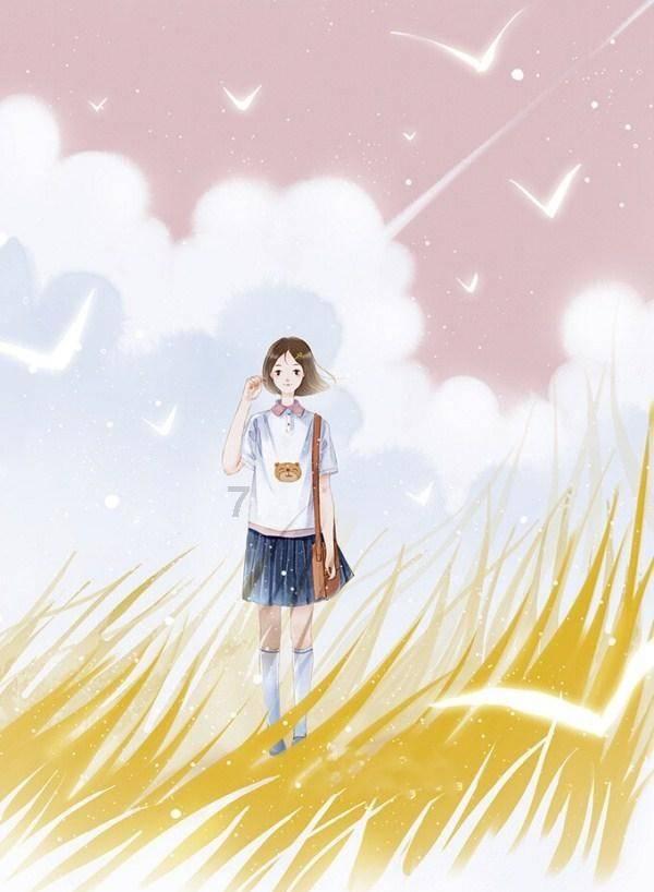 花群中的女孩